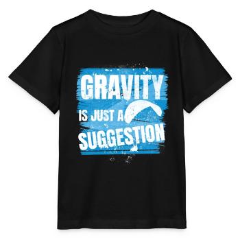 La gravité n’est qu’une suggestion – Parapente - T-shirt bio MINI CREATOR Stanley/Stella Enfant - noir - Devant - Mikhail (115cm)