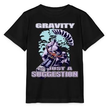 La gravité n’est qu’une suggestion – Parapente - T-shirt bio MINI CREATOR Stanley/Stella Enfant - noir - Devant - Mikhail (115cm)
