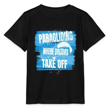 Paragliding: Where Dreams Take Off - Stanley/Stella Kinder T-Shirt MINI CREATOR  - Schwarz - Vorne - Mikhail (115cm)