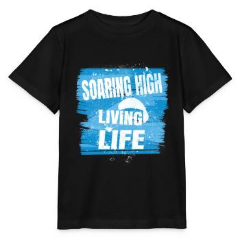 Soaring High Living Life – Paragliding Spirit - T-shirt bio MINI CREATOR Stanley/Stella Enfant - noir - Devant - Mikhail (115cm)