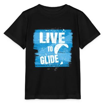 Live to Glide – Paragliding Passion - Stanley/Stella Kinder T-Shirt MINI CREATOR  - Schwarz - Vorne - Mikhail (115cm)