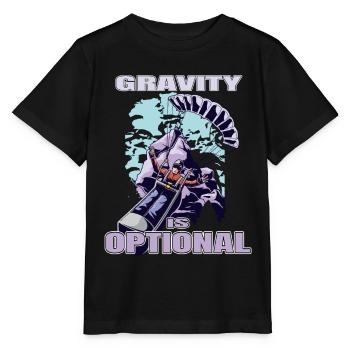Gravity Is Optional – Paragliding Freedom - Stanley/Stella MINI CREATOR Kids’ T-Shirt - black - Front - Mikhail (115cm)