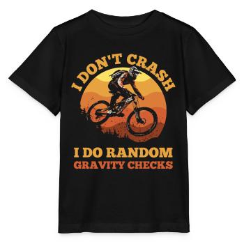 I don't crash – Random Gravity Checks - Stanley/Stella Kinder T-Shirt MINI CREATOR  - Schwarz - Vorne - Mikhail (115cm)