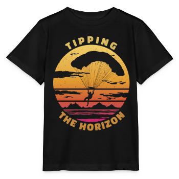 Tipping the Horizon - Paragliding Saying - Stanley/Stella MINI CREATOR Kids’ T-Shirt - black - Front - Mikhail (115cm)