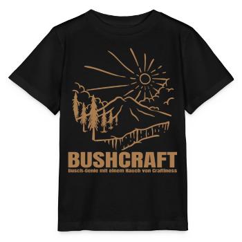 Bushcraft - Busch Genie mit Craftiness - Stanley/Stella Kinder T-Shirt MINI CREATOR  - Schwarz - Vorne - Mikhail (115cm)