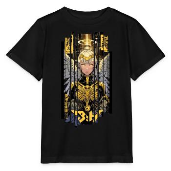 Ver.1 - Cyborg Angel or Kanji - Stanley/Stella MINI CREATOR Kids’ T-Shirt - black - Front - Mikhail (115cm)