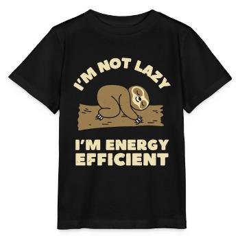 Je suis économe en énergie - T-shirt bio MINI CREATOR Stanley/Stella Enfant - noir - Devant - Mikhail (115cm)