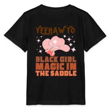 Fille noire magie en selle histoire noire - T-shirt bio MINI CREATOR Stanley/Stella Enfant - noir - Devant - Mikhail (115cm)