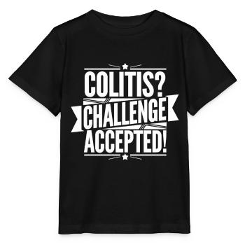 Colitis? Challenge Accepted! – Motivierende Design - Stanley/Stella Kinder T-Shirt MINI CREATOR  - Schwarz - Vorne - Mikhail (115cm)