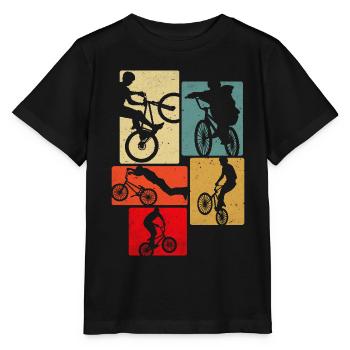 Vélo Rétro - T-shirt bio MINI CREATOR Stanley/Stella Enfant - noir - Devant - Mikhail (115cm)