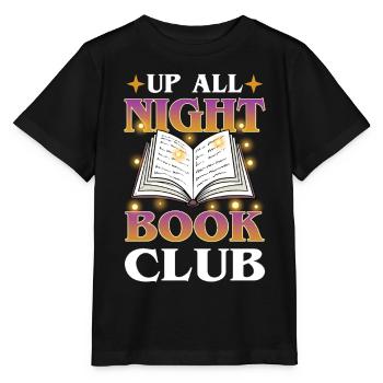 Story Seker Book Lovers All Night Book Club - Stanley/Stella MINI CREATOR Kids’ T-Shirt - black - Front - Mikhail (115cm)