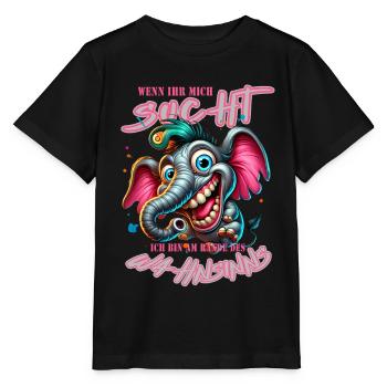 Wenn ihr mich sucht ich bin am Rande des Wahnsinns - Stanley/Stella Kinder T-Shirt MINI CREATOR  - Schwarz - Vorne - Mikhail (115cm)