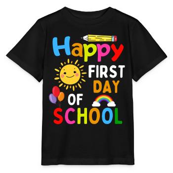 First day of school enrolment Start of school - Stanley/Stella MINI CREATOR Kids’ T-Shirt - black - Front - Mikhail (115cm)
