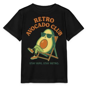 Avocat rétro avec lunettes de soleil - T-shirt bio MINI CREATOR Stanley/Stella Enfant - noir - Devant - Mikhail (115cm)