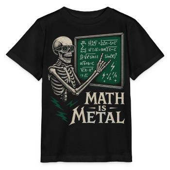 Mathe Ist Metal Skelett Tafel Rock - Stanley/Stella Kinder T-Shirt MINI CREATOR  - Schwarz - Vorne - Mikhail (115cm)