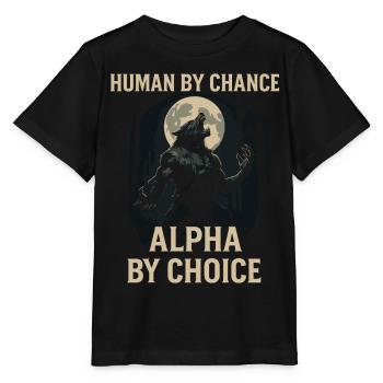 Humain par hasard Alpha de votre choix - T-shirt bio MINI CREATOR Stanley/Stella Enfant - noir - Devant - Mikhail (115cm)