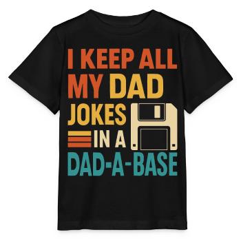 Je garde toutes les blagues de mon père en une seule - T-shirt bio MINI CREATOR Stanley/Stella Enfant - noir - Devant - Mikhail (115cm)