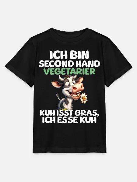 Second Hand Vegetarier - Stanley/Stella Kinder T-Shirt MINI CREATOR - Schwarz
