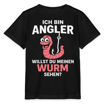 Veux-tu voir mon ver ? - T-shirt bio MINI CREATOR Stanley/Stella Enfant - noir - Devant - Mikhail (115cm)