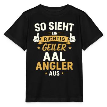 Eel Angler – Funny Saying - Stanley/Stella MINI CREATOR Kids’ T-Shirt - black - Front - Mikhail (115cm)