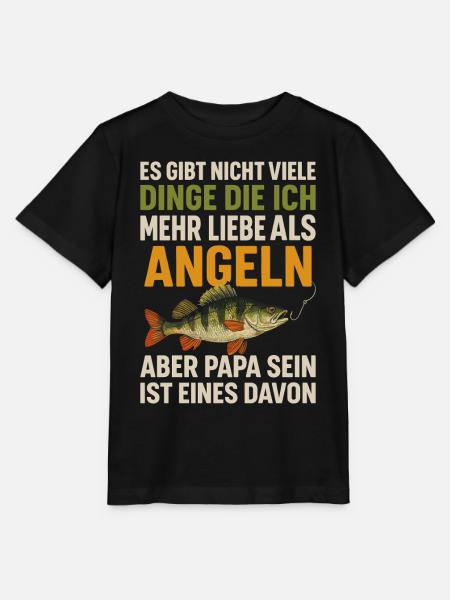 Angeln lieben – Papa sein ist besser - Stanley/Stella Kinder T-Shirt MINI CREATOR - Schwarz