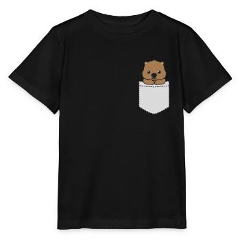 Wombat Pocket - Stanley/Stella Kinder T-Shirt MINI CREATOR  - Schwarz - Vorne - Mikhail (115cm)