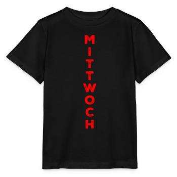 Mercredi - rouge - T-shirt bio MINI CREATOR Stanley/Stella Enfant - noir - Devant - Mikhail (115cm)