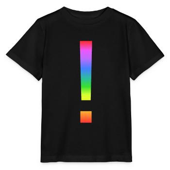 Point d'exclamation arc-en-ciel - T-shirt bio MINI CREATOR Stanley/Stella Enfant - noir - Devant - Mikhail (115cm)