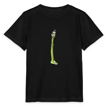 sport, fitness, asperges, asperges vertes, baskets - T-shirt bio MINI CREATOR Stanley/Stella Enfant - noir - Devant - Mikhail (115cm)