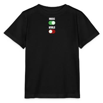 Music On World Off - T-shirt bio MINI CREATOR Stanley/Stella Enfant - noir - Devant - Mikhail (115cm)
