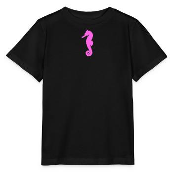 Seepferdchen pink - Stanley/Stella Kinder T-Shirt MINI CREATOR  - Schwarz - Vorne - Mikhail (115cm)