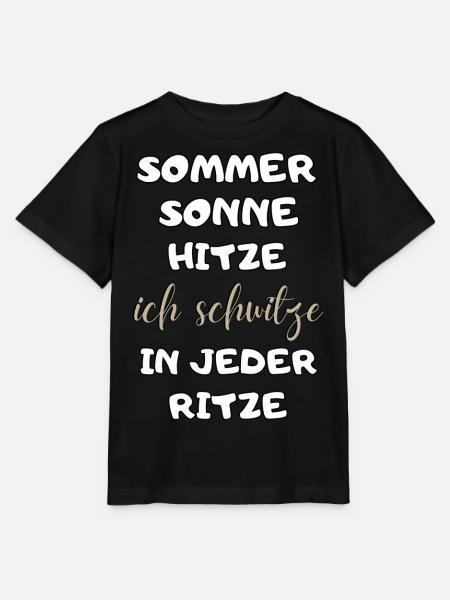 Sommer Sonne Hitze ich schwitze in jeder Ritze neu - Stanley/Stella Kinder T-Shirt MINI CREATOR  - Schwarz