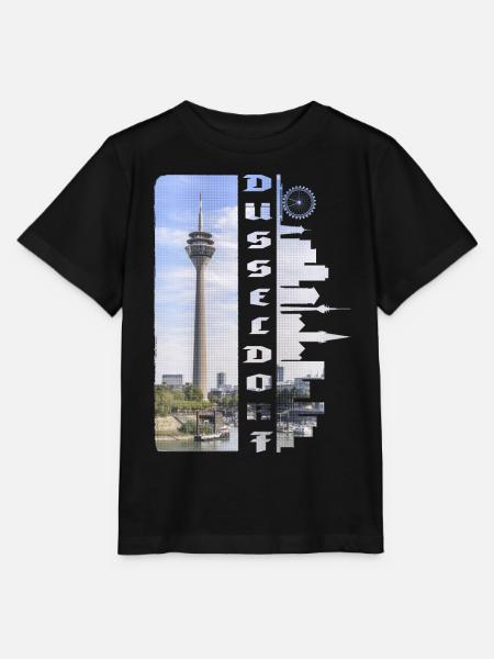 Düsseldorf Deutschland Stadt Skyline Heimat Liebe - Stanley/Stella Kinder T-Shirt MINI CREATOR - Schwarz