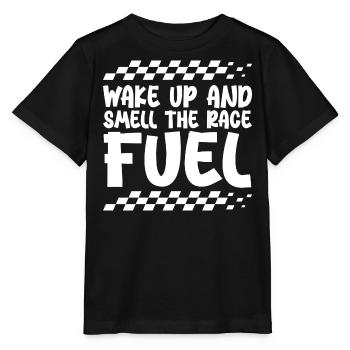 Wake Up And Smell The Race Fuel - Stanley/Stella MINI CREATOR Kids’ T-Shirt - black - Front - Mikhail (115cm)