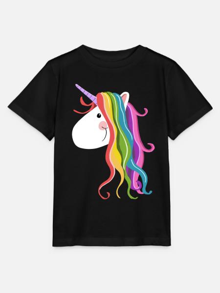 Licorne mignonne - licornes - licorne - licornes - T-shirt bio MINI CREATOR Stanley/Stella Enfant - noir