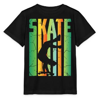 Skateboard Rider - Stanley/Stella MINI CREATOR Kids’ T-Shirt - black - Front - Mikhail (115cm)