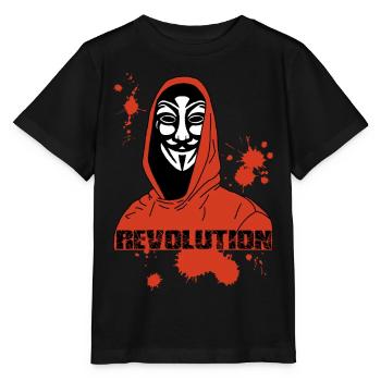 Anonymous et révolution rouge - T-shirt bio MINI CREATOR Stanley/Stella Enfant - noir - Devant - Mikhail (115cm)
