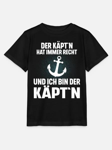 Kapitän Segeln Motorboot Boot Schiff Segler - Stanley/Stella Kinder T-Shirt MINI CREATOR - Schwarz
