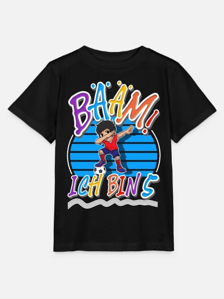 5. Geburtstag Kinder Fußball - Stanley/Stella Kinder T-Shirt MINI CREATOR - Schwarz