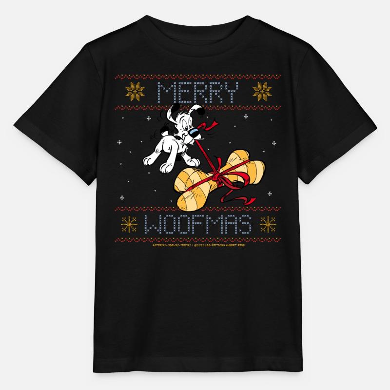 Asterix - Idefix Merry Christmas - Stanley/Stella Kinder T-Shirt MINI CREATOR  - Schwarz