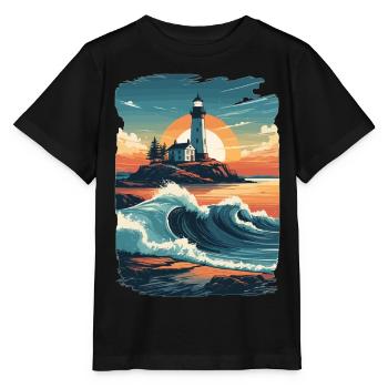 Leuchtturm - Stanley/Stella Kinder T-Shirt MINI CREATOR  - Schwarz - Vorne - Mikhail (115cm)