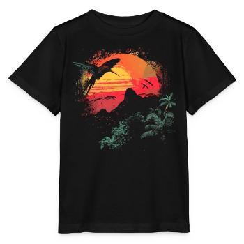Kolibri Vogel Natur Tiere Wildnis Nektar - Stanley/Stella Kinder T-Shirt MINI CREATOR  - Schwarz - Vorne - Mikhail (115cm)