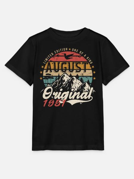 Août 1951 - Fabriqué En Août 1951 - Vintage 1951 - Stanley/Stella T-shirt MINI CREATOR til børn - sort