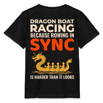Dragon Boat Race Team Spirit  - Stanley/Stella MINI CREATOR Kids’ T-Shirt - black - Front - Mikhail (115cm)