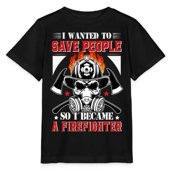 Fire brigade - Stanley/Stella MINI CREATOR Kids’ T-Shirt - black - Front - Mikhail (115cm)