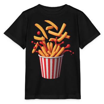 POP FRITES - Bellegique - T-shirt bio MINI CREATOR Stanley/Stella Enfant - noir - Devant - Mikhail (115cm)