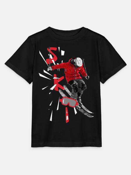 Ski - Skiurlaub - Skifahren - Stanley/Stella Kinder T-Shirt MINI CREATOR - Schwarz
