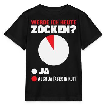 Werde Ich Heute Zocken Lustiges Diagramm Gamer - Stanley/Stella Kinder T-Shirt MINI CREATOR  - Schwarz - Vorne - Mikhail (115cm)