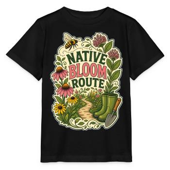 ROUTE DES FLEURS INDIGÈNES - T-shirt bio MINI CREATOR Stanley/Stella Enfant - noir - Devant - Mikhail (115cm)
