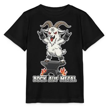 Bock auf Metal | Geiß auf Amboss, Heavy Metal - Stanley/Stella Kinder T-Shirt MINI CREATOR  - Schwarz - Vorne - Mikhail (115cm)